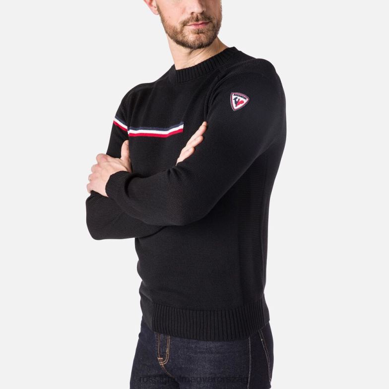 felsők Rossignol Odysseus kerek nyakú pulóver férfiak fekete 6ZL0B332