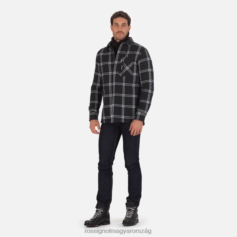 felsők Rossignol flannel ing férfiak fekete 6ZL0B240