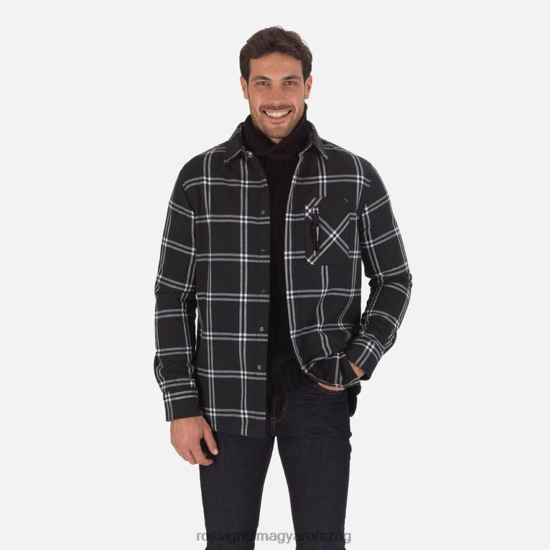 felsők Rossignol flannel ing férfiak fekete 6ZL0B240