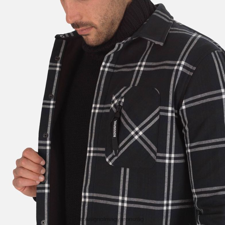 felsők Rossignol flannel ing férfiak fekete 6ZL0B240