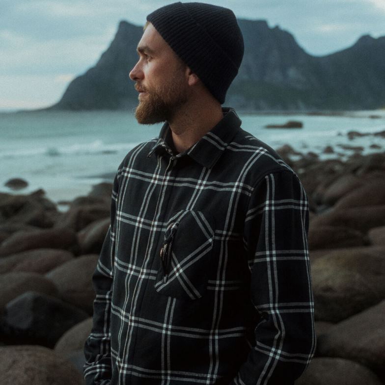 felsők Rossignol flannel ing férfiak fekete 6ZL0B240
