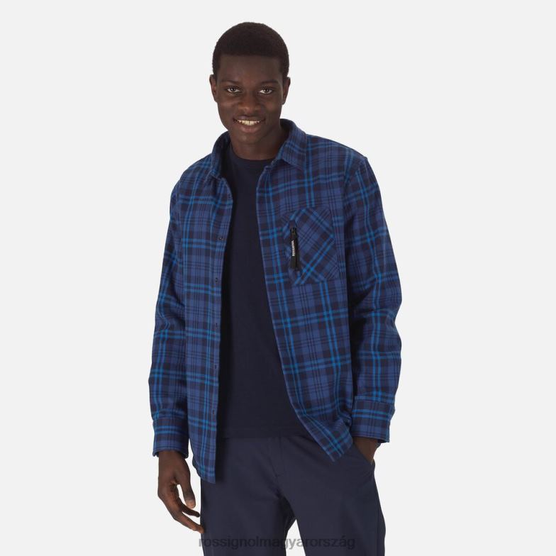 felsők Rossignol flannel ing férfiak sötét tengerészkék 6ZL0B76