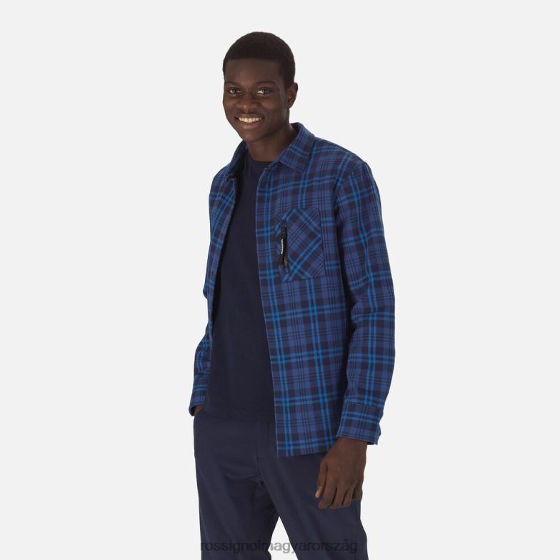 felsők Rossignol flannel ing férfiak sötét tengerészkék 6ZL0B76