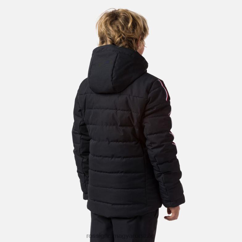 felsők Rossignol hiver polydown síkabát fiúk fekete 6ZL0B1201