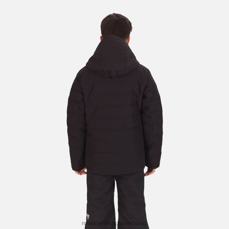 felsők Rossignol hiver polydown síkabát fiúk fekete 6ZL0B1201