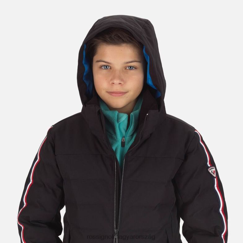 felsők Rossignol hiver polydown síkabát fiúk fekete 6ZL0B1201