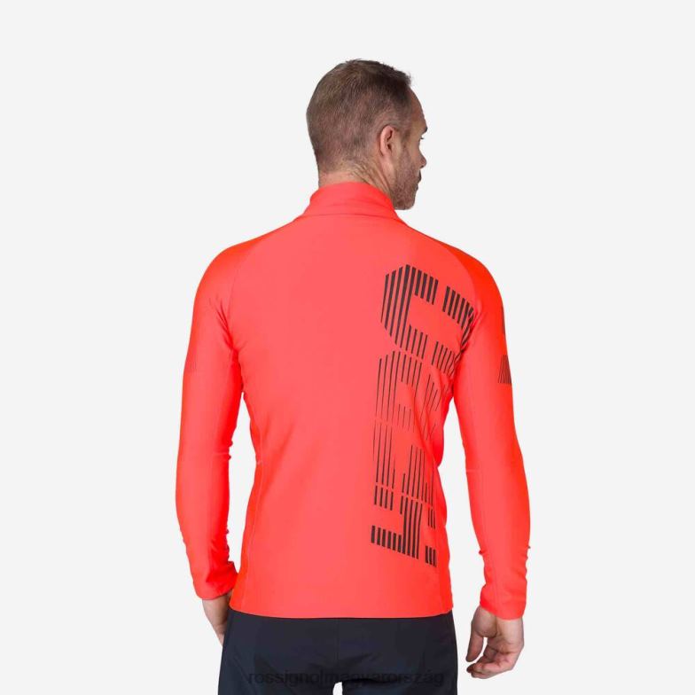 felsők Rossignol klasszikus hero félcipzáras polár felső férfiak neonvörös 6ZL0B608