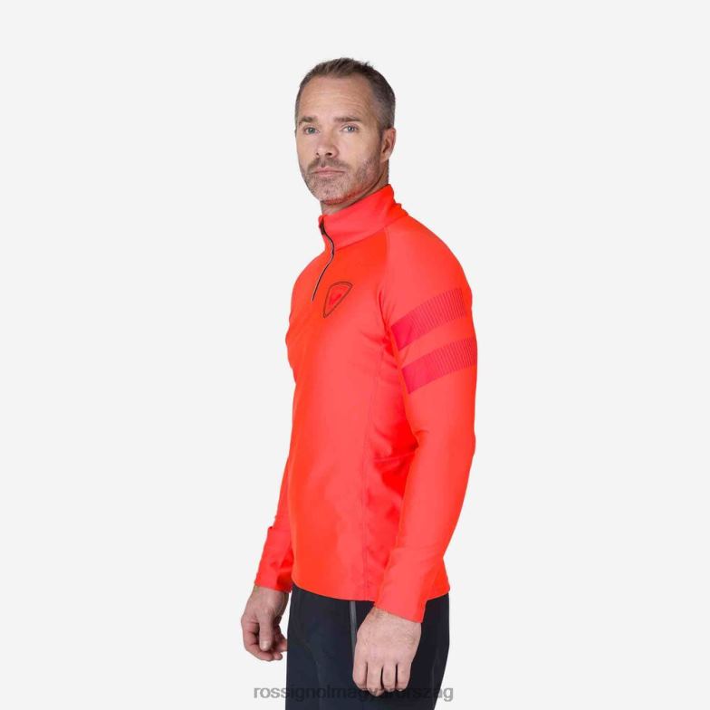 felsők Rossignol klasszikus hero félcipzáras polár felső férfiak neonvörös 6ZL0B608