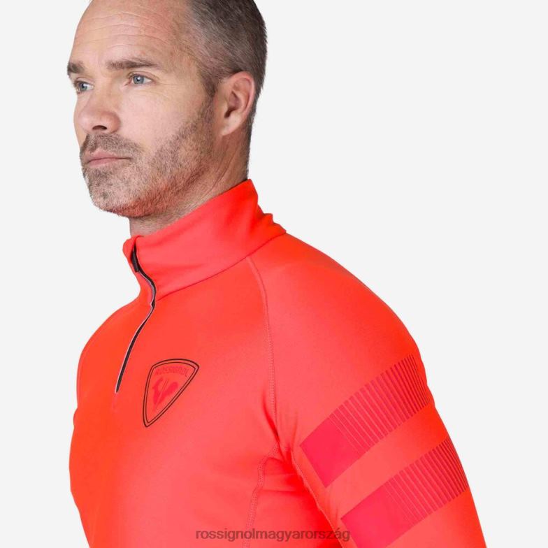 felsők Rossignol klasszikus hero félcipzáras polár felső férfiak neonvörös 6ZL0B608