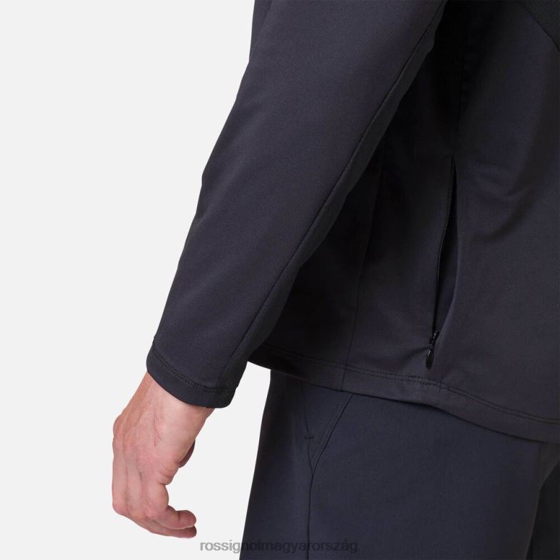 felsők Rossignol klasszikus szabású hosszú ujjú jersey férfiak fekete 6ZL0B370