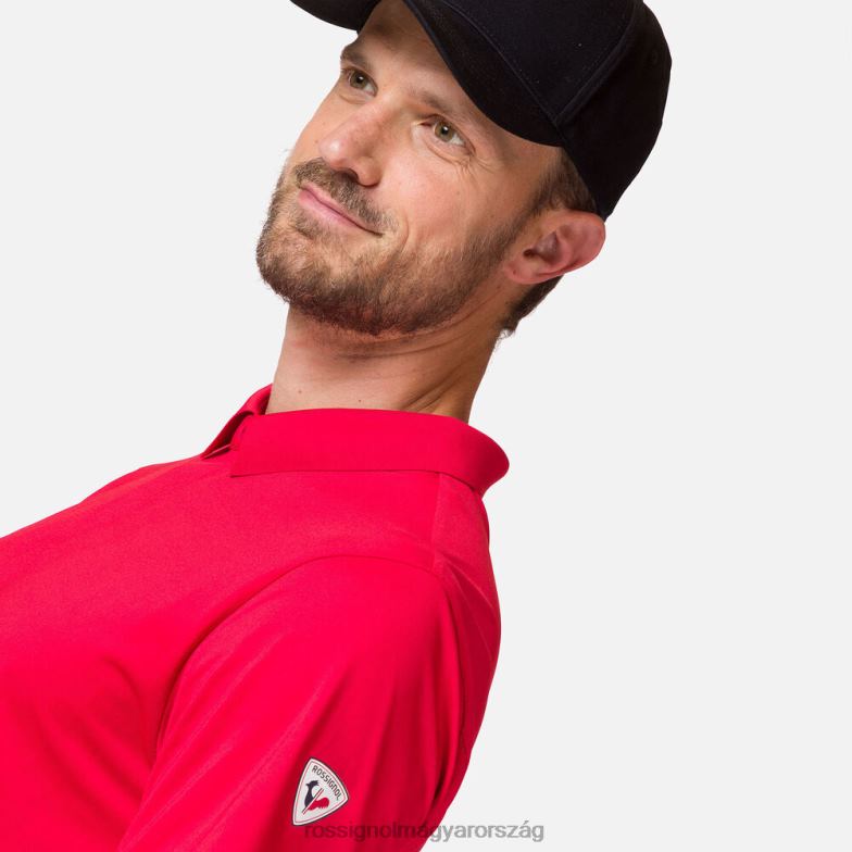 felsők Rossignol könnyű légáteresztő póló férfiak sportvörös 6ZL0B110