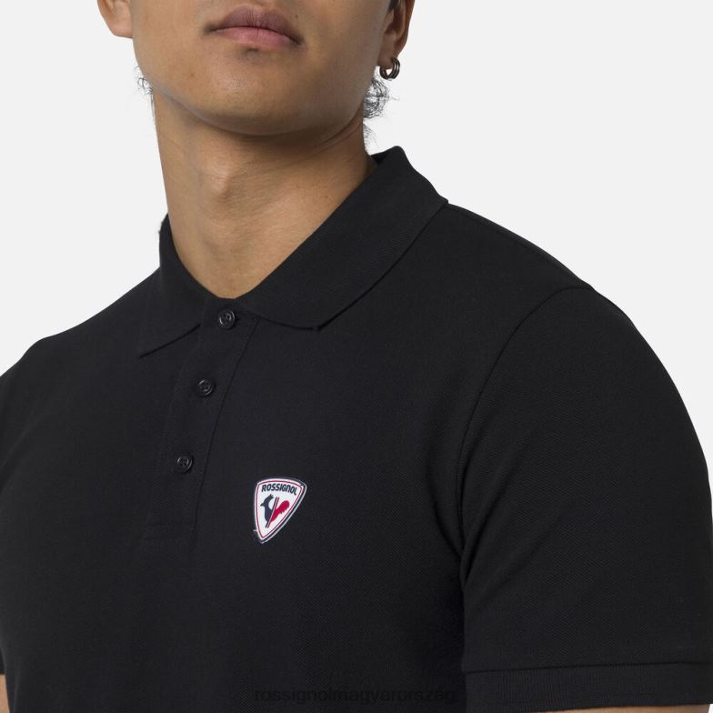 felsők Rossignol logó polo férfiak fekete 6ZL0B303