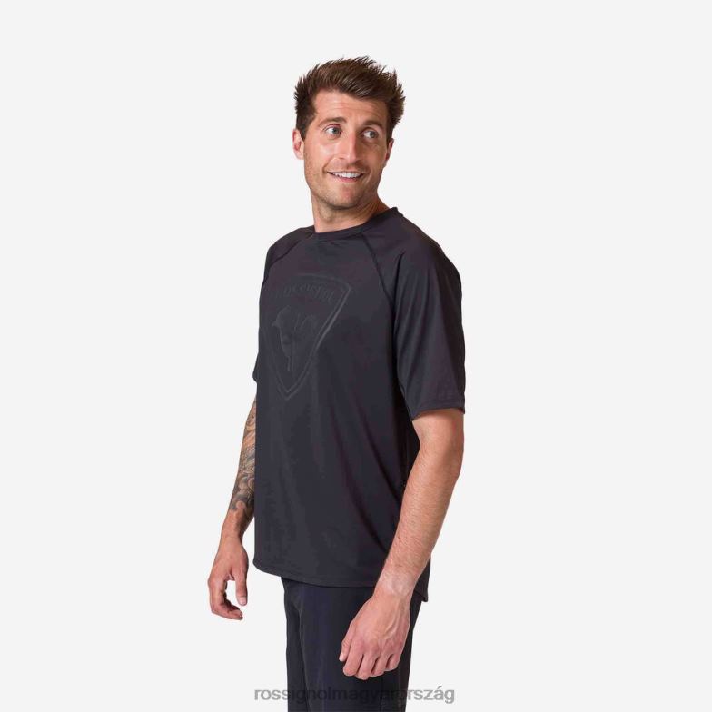 felsők Rossignol rövid ujjú jersey klasszikus fazon férfiak fekete 6ZL0B26