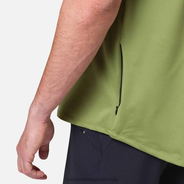 felsők Rossignol rövid ujjú jersey klasszikus fazon férfiak mohazöld 6ZL0B28