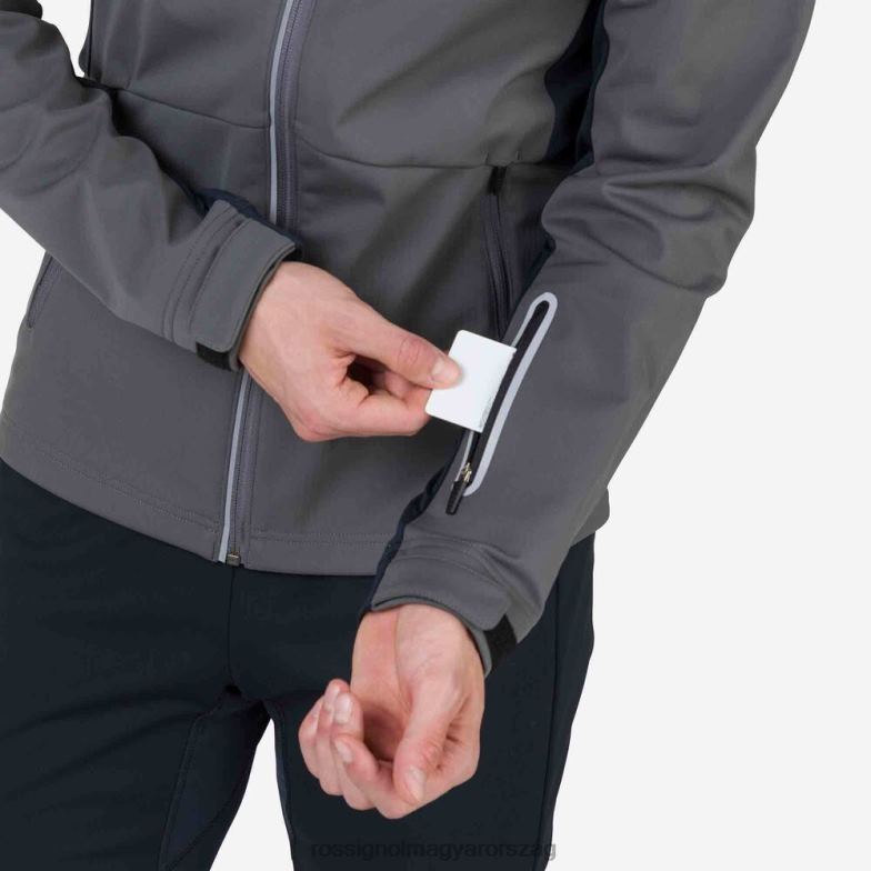 felsők Rossignol soft shell kabát férfiak ónixszürke 6ZL0B516
