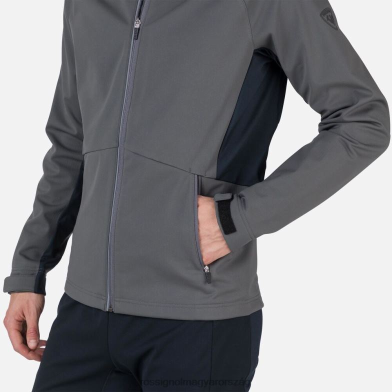 felsők Rossignol soft shell kabát férfiak ónixszürke 6ZL0B516