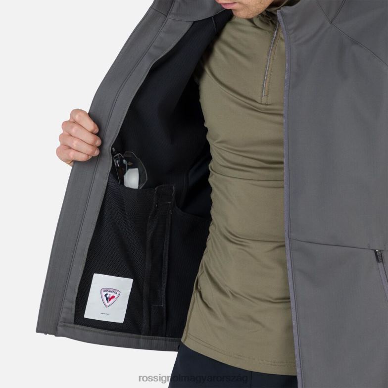 felsők Rossignol soft shell kabát férfiak ónixszürke 6ZL0B516