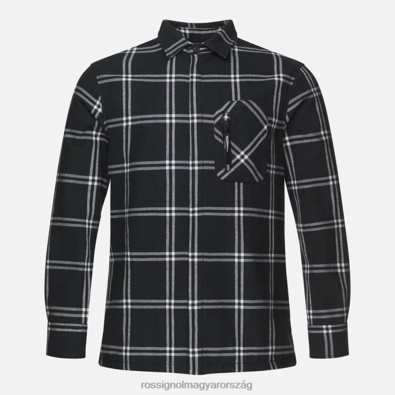 felsők Rossignol flannel ing férfiak fekete 6ZL0B240